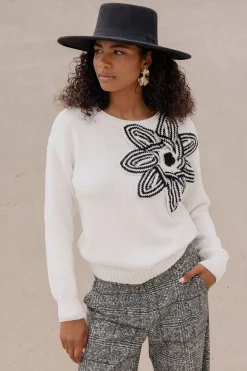 Valerie chunky flower pullover -|Studio Anneloes Outlet