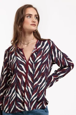 Veerle leaves crepe blouse -|Studio Anneloes Fashion