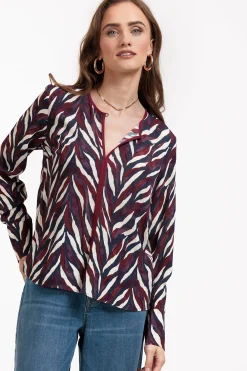 Veerle leaves crepe blouse -|Studio Anneloes Fashion
