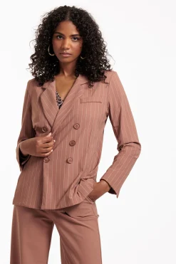 Violet pinstripe blazer -|Studio Anneloes Fashion