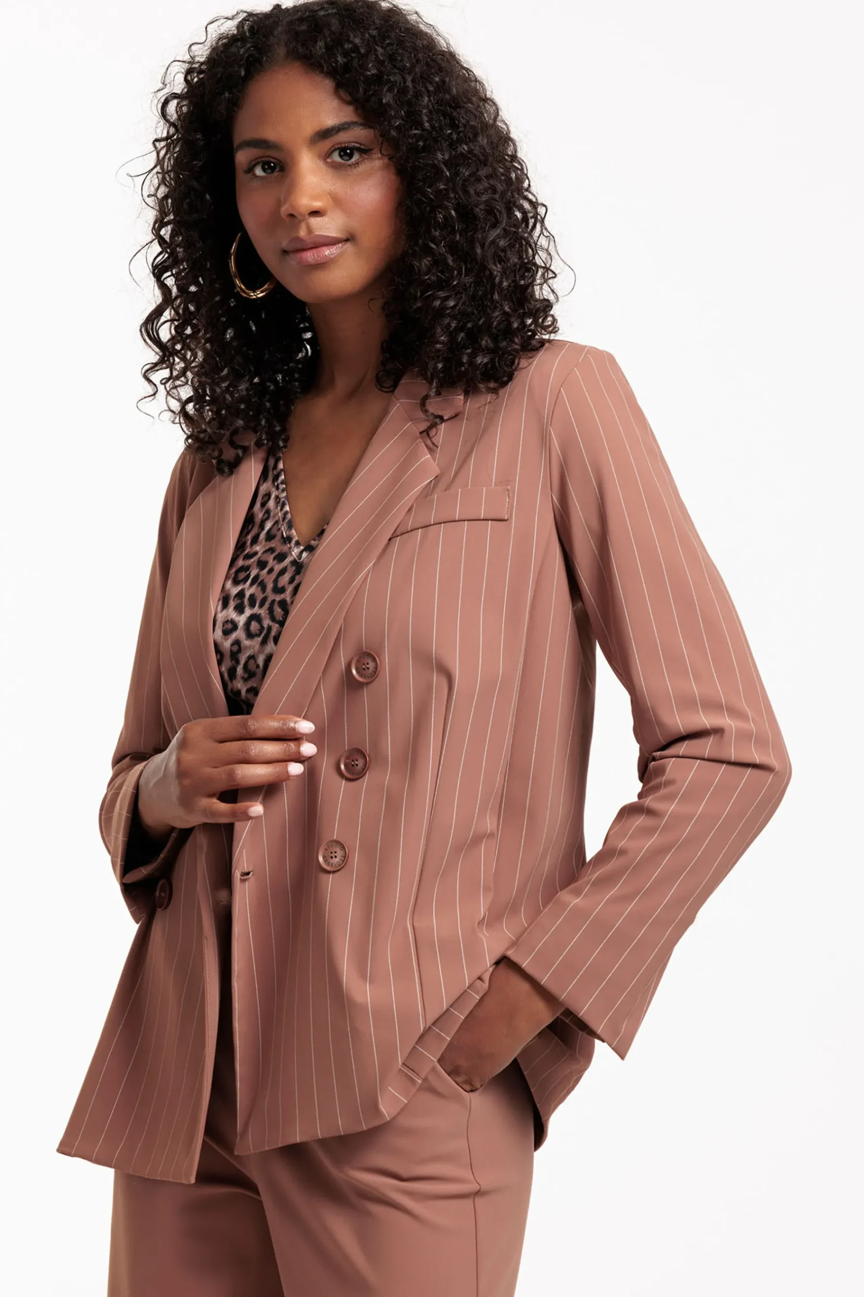 Violet pinstripe blazer -|Studio Anneloes Fashion