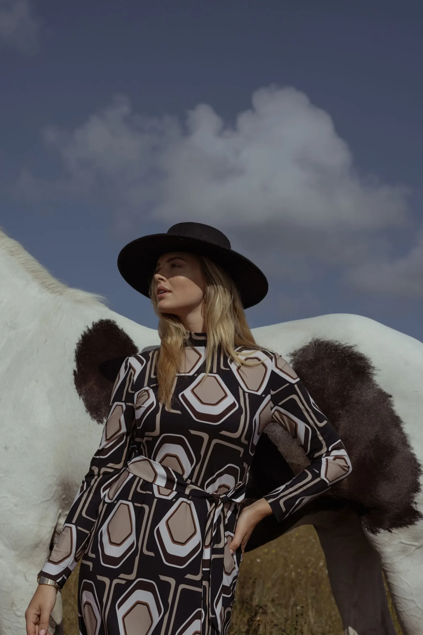 Wendi graphic big dress -|Studio Anneloes New