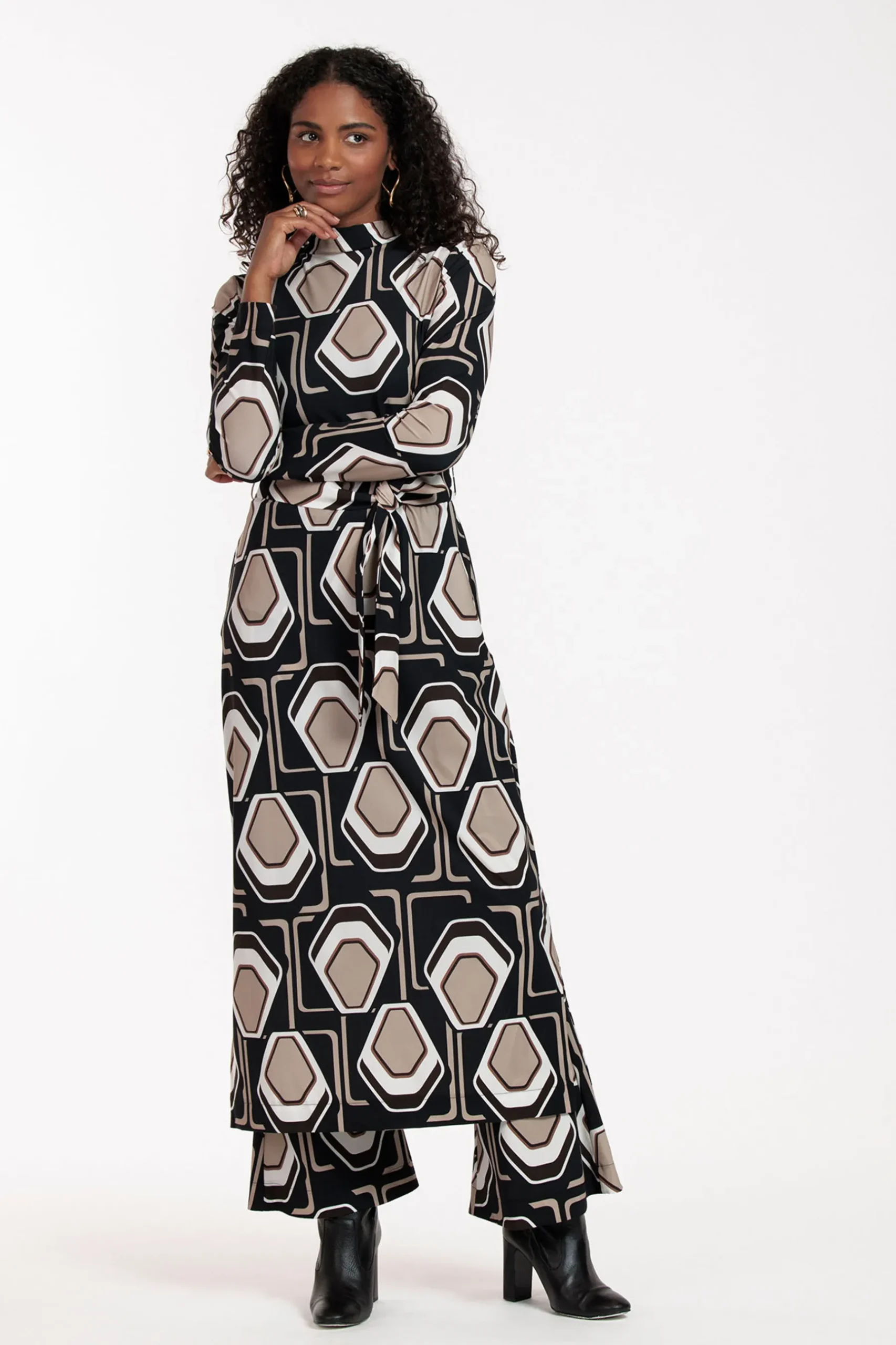 Wendi graphic big dress -|Studio Anneloes New