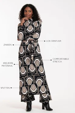 Wendi graphic big dress -|Studio Anneloes New
