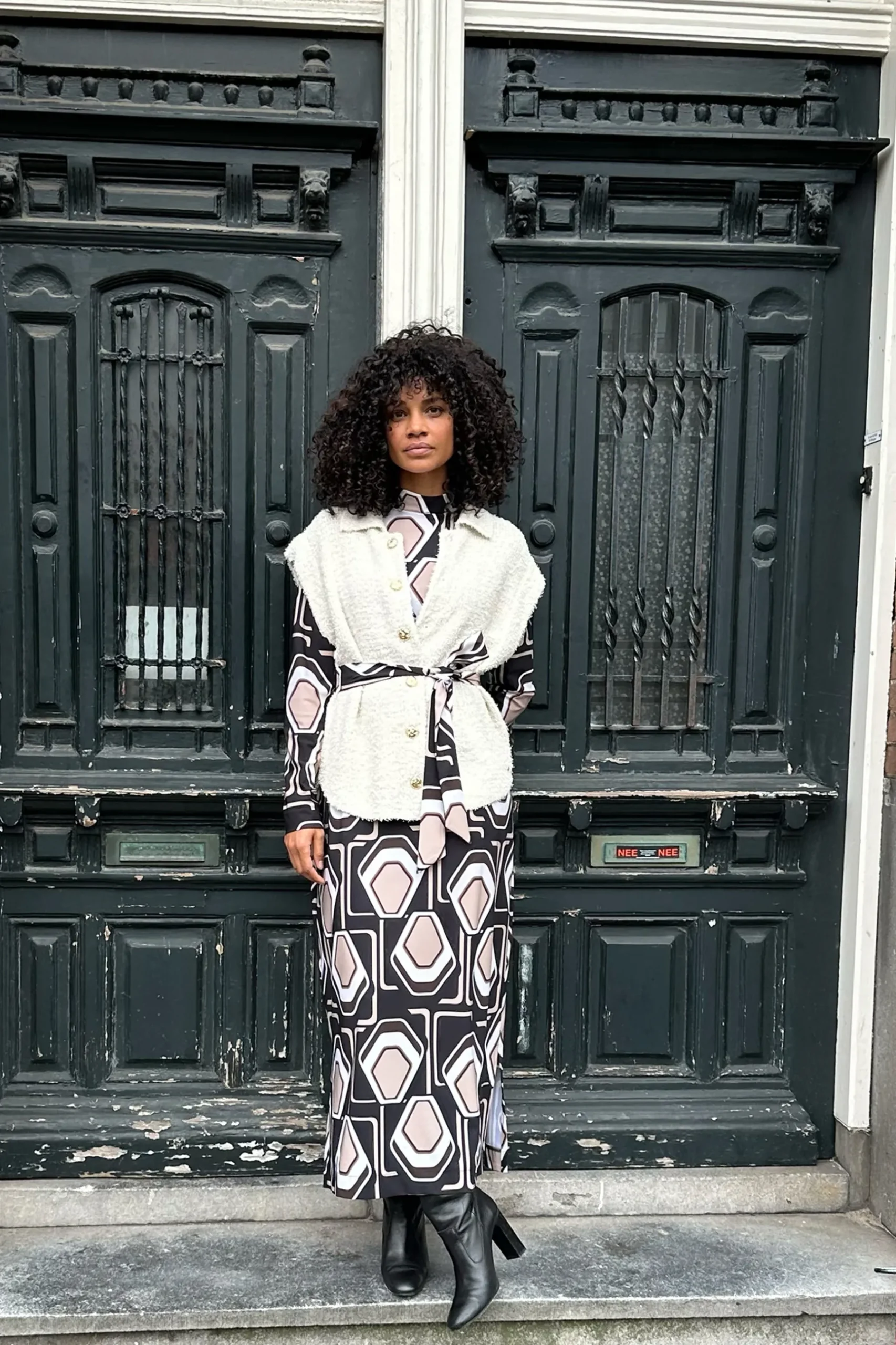 Wendi graphic big dress -|Studio Anneloes New