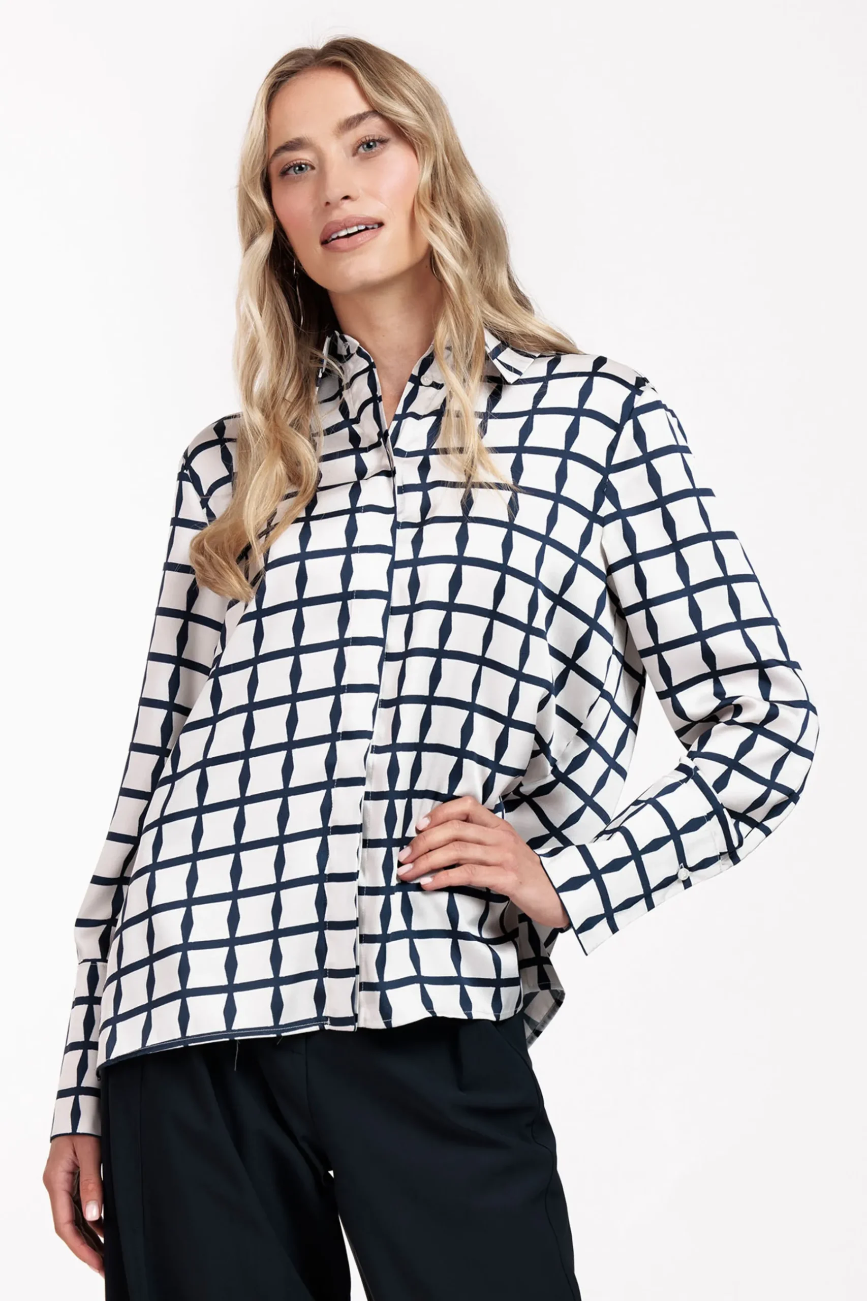 Yara squares blouse -|Studio Anneloes Clearance